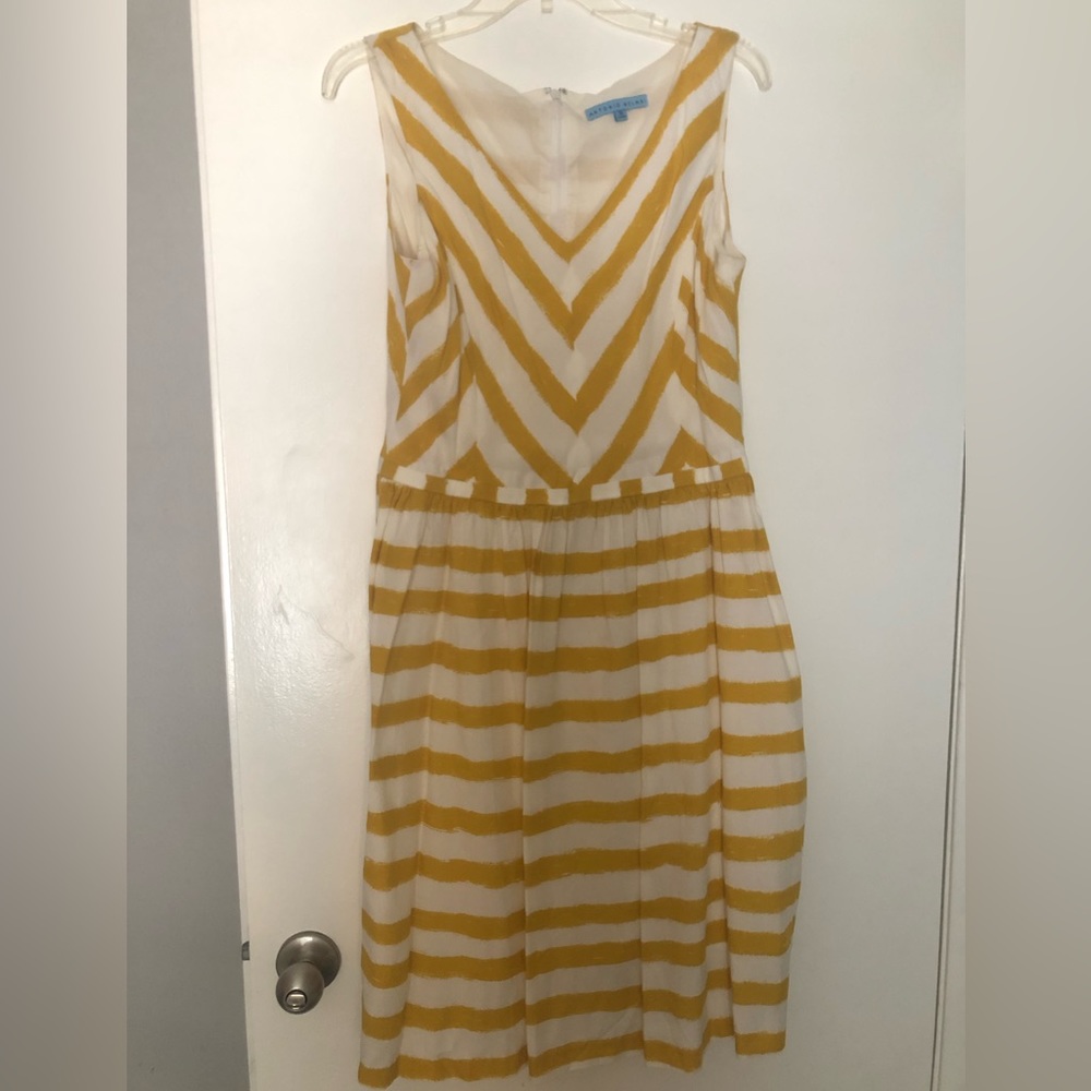 Antonio Melani, Yellow stripe summer dress, Size 10